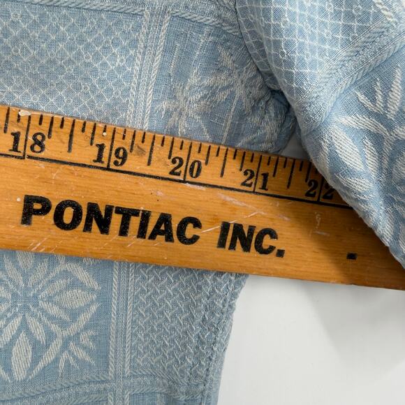 Tasso Elba Shirt Men’s Silk Palm & Floral Print Tropical Vacation Resortwear Med - Picture 6 of 8